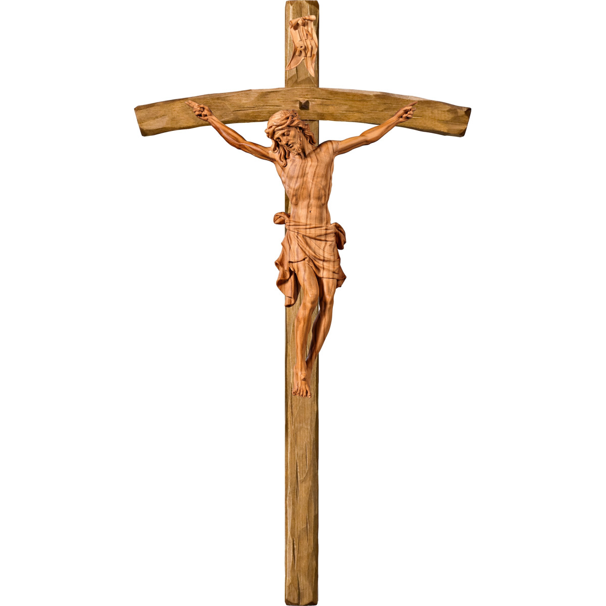 Cristo Pisa en cruz arqueada